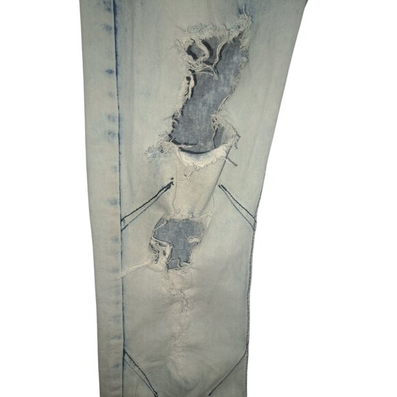 Blue Cult Jeans Womens 34 Light Wash Distressed Stretch Denim - Picture 2 of 8